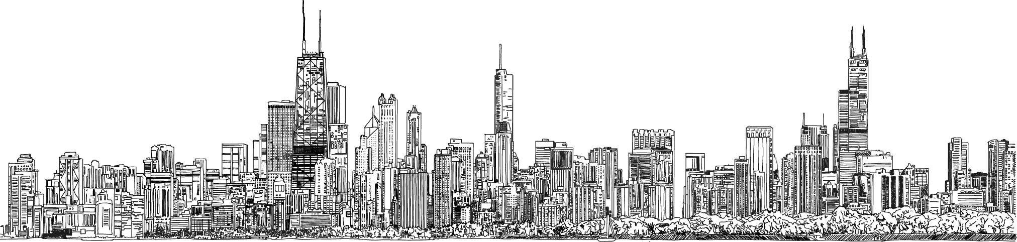 Chicago skyline illustration